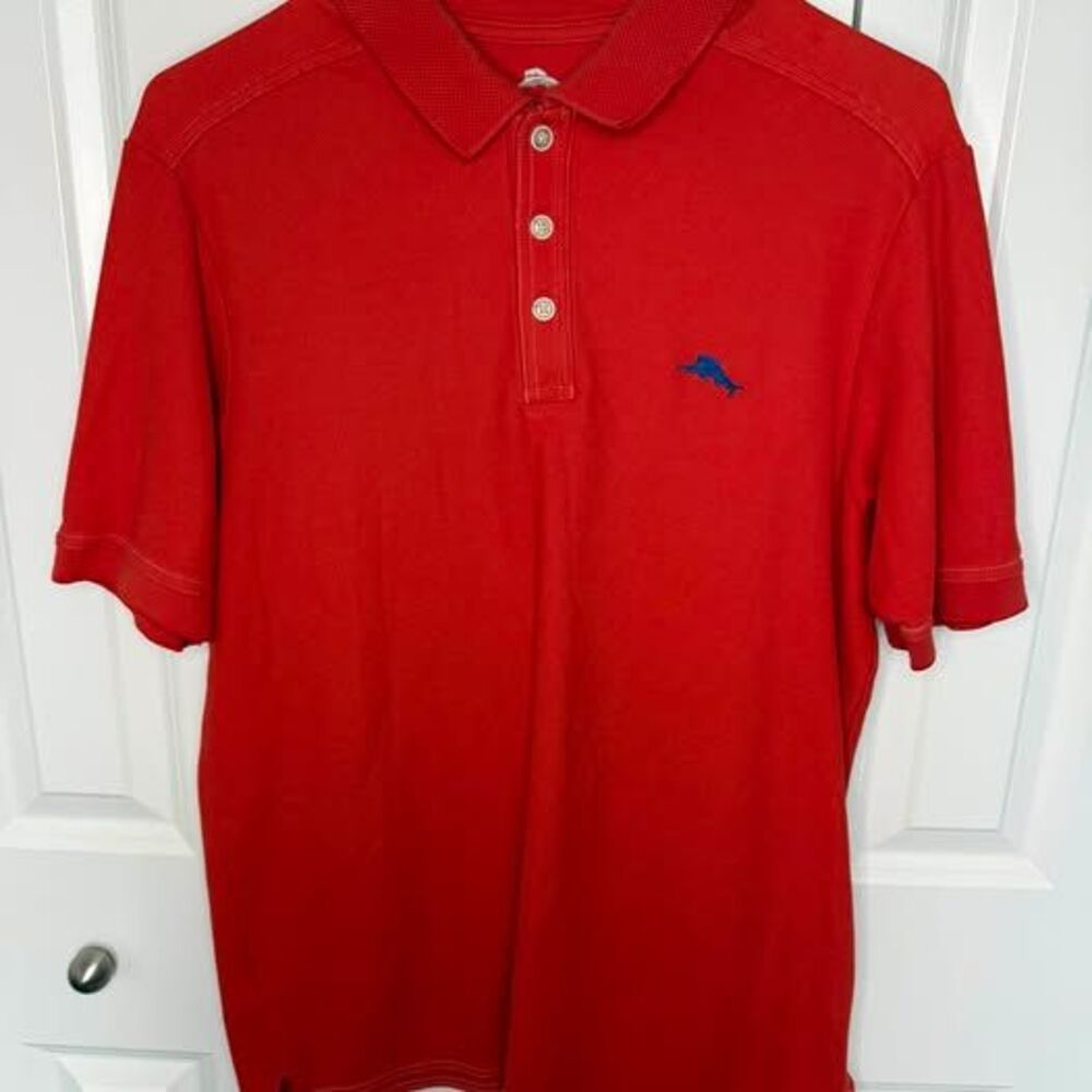 Tommy Bahama Supima Cotton Polo Shirt Size Small Red